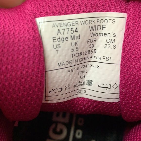 Avenger Work Boots  Composite Toe Grey Women’s 7 W - Picture 6 of 7